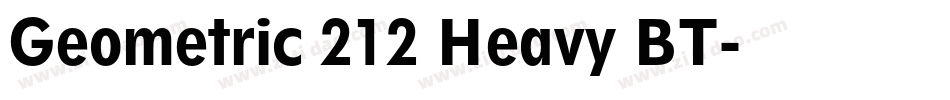 Geometric 212 Heavy BT字体转换